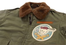 画像4: BUZZ RICKSON'S [JACKET, FLYING, INTERMEDIATE "TYPE B-10" ROUGH WEAR CLOTHING CO. 587th BOMB.SQ. "BRIDGE BUSTERS" size.38] (4)