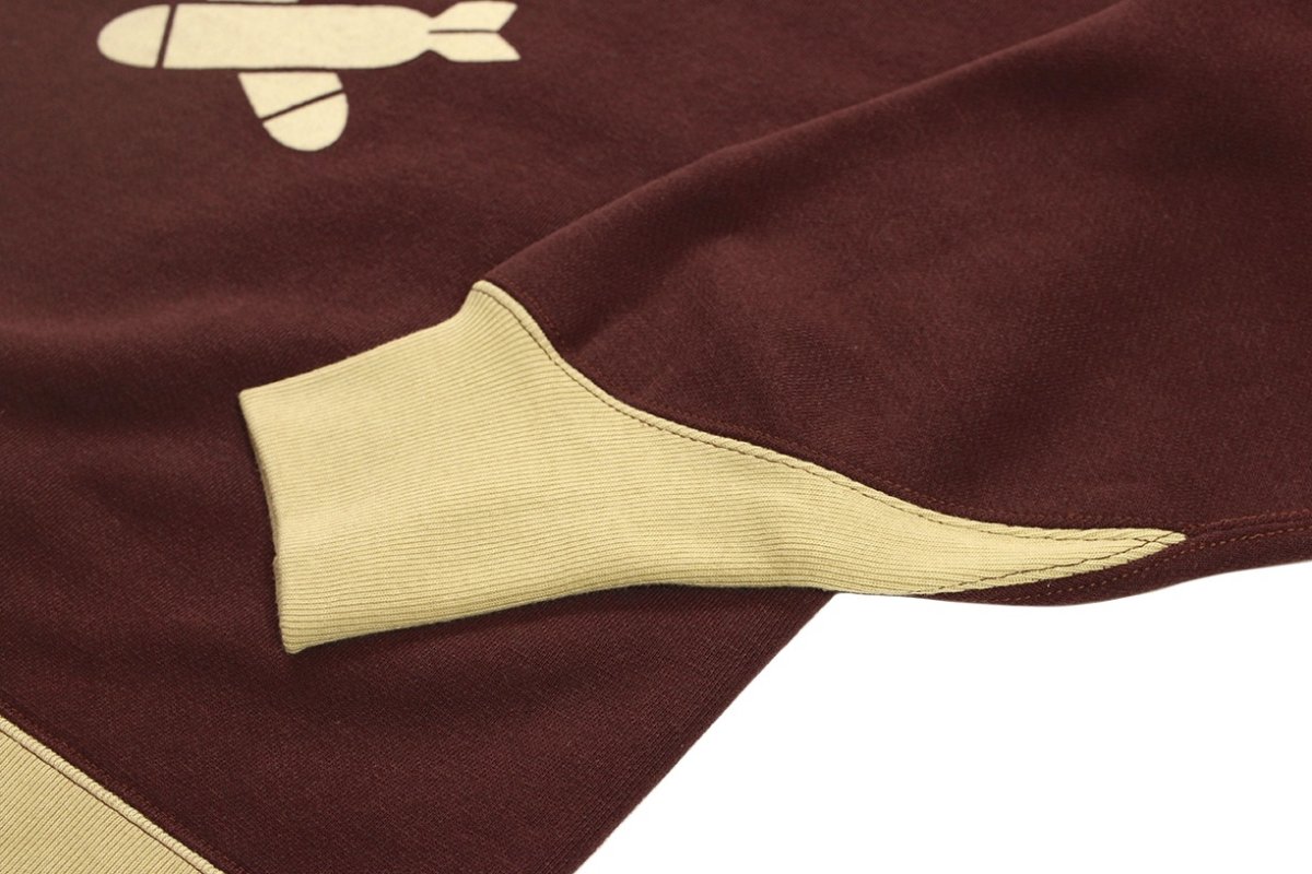 画像8: FREEWHEELERS & CO. ["USAAF 90TH BG 320TH BSQ JOLLY ROGER" ATHLETIC SWEAT SHIRT #2434011 OLD BROWN×DRY BEIGE size.42] (8)