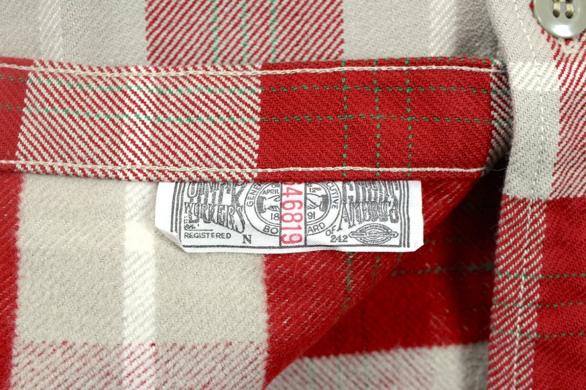 画像10: FREEWHEELERS & CO. ＜MOTOR PSYCLONE GARAGE SERIES＞ ["NOMAD" WORK SHIRT #2433001 ORANGE RED×GRAY BEIGE×CREAM×GREEN size.16] (10)