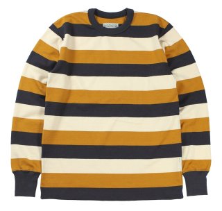 WESTRIDE -HEAVY BORDER LONG TEE- BLK×H.GRY