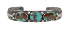 画像1: Navajo #2502 Fritson Toledo "Bangle (Pilot Mountain Turquoise)" (1)