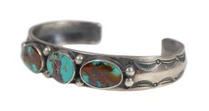 画像3: Navajo #2502 Fritson Toledo "Bangle (Pilot Mountain Turquoise)" (3)