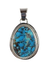 画像1: Navajo #2506 Lyle Piaso "Top (Kingman Turquoise)" (1)