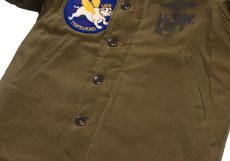 画像15: FREEWHEELERS & CO. [1944 U.S.M.C. Marine Scout Bombing SQ932 "TEUFELHUND" TYPE N-1 #2531002 DARK KHAKI BEIGE size.42,44] (15)