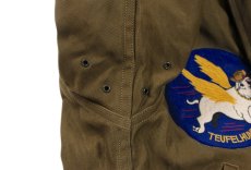 画像13: FREEWHEELERS & CO. [1944 U.S.M.C. Marine Scout Bombing SQ932 "TEUFELHUND" TYPE N-1 #2531002 DARK KHAKI BEIGE size.42,44] (13)