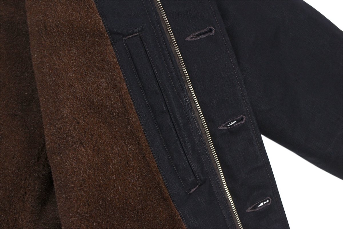 画像5: FREEWHEELERS & CO. ["KNUCKLE BONES" on "AAF 90thBG 400thBSQ" CIVILIAN DECK JACKET #2531004 DARK NAVY size.38,40,42,44] (5)