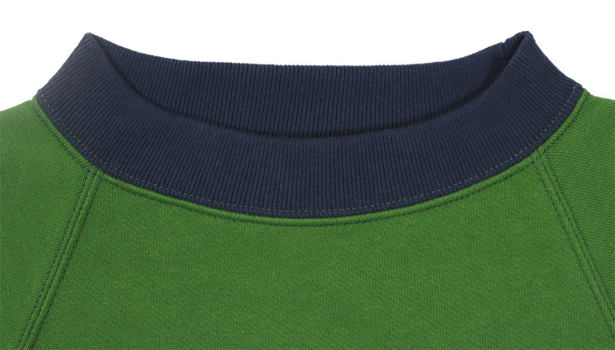 画像3: FREEWHEELERS & CO. ["THE LURE WITH THE CLAW" RAGLAN SLEEVE SWEAT SHIRT #2534002 YELLOW GREEN×OLD NAVY size.38,40] (3)