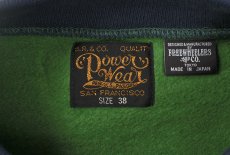 画像4: FREEWHEELERS & CO. ["THE LURE WITH THE CLAW" RAGLAN SLEEVE SWEAT SHIRT #2534002 YELLOW GREEN×OLD NAVY size.38,40] (4)