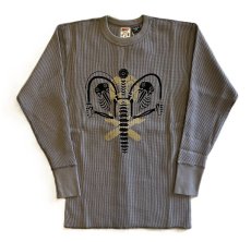 画像1: FREEWHEELERS & CO. ["KNUCKLE BONES" on "AAF 90thBG 400thBSQ" CREW NECKED THERMAL LONG SLEEVE SHIRT #2535008 MEDIUM GRAY size.M,L,XL] (1)