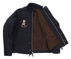 画像3: FREEWHEELERS & CO. ["KNUCKLE BONES" on "AAF 90thBG 400thBSQ" CIVILIAN DECK JACKET #2531004 DARK NAVY size.38,40,42,44] (3)