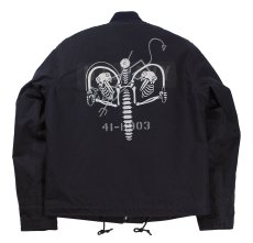 画像2: FREEWHEELERS & CO. ["KNUCKLE BONES" on "AAF 90thBG 400thBSQ" CIVILIAN DECK JACKET #2531004 DARK NAVY size.38,40,42,44] (2)