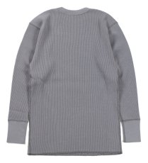 画像2: FREEWHEELERS & CO. ["KNUCKLE BONES" on "AAF 90thBG 400thBSQ" CREW NECKED THERMAL LONG SLEEVE SHIRT #2535008 MEDIUM GRAY size.L,XL] (2)