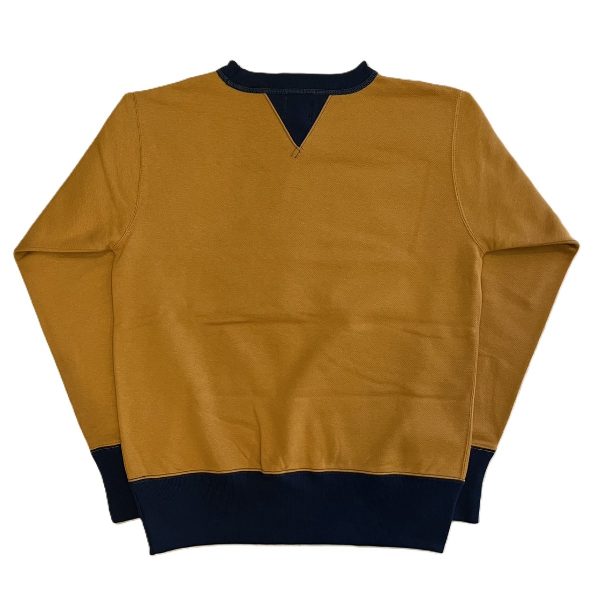 画像2: FREEWHEELERS & CO. ["Devil Dog" DOUBLE V SWEAT SHIRT #2534003 OLD GOLD×DEEP BLUEBERRY size.38,40,42,44,46] (2)