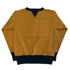 画像2: FREEWHEELERS & CO. ["Devil Dog" DOUBLE V SWEAT SHIRT #2534003 OLD GOLD×DEEP BLUEBERRY size.38,40,42,44,46] (2)