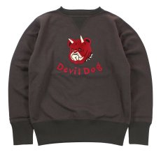 画像1: FREEWHEELERS & CO. ["Devil Dog" DOUBLE V SWEAT SHIRT #2534003 CHARCOAL BLACK×SOOT BLACK size.38,40,42] (1)