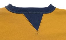 画像7: FREEWHEELERS & CO. ["Devil Dog" DOUBLE V SWEAT SHIRT #2534003 OLD GOLD×DEEP BLUEBERRY size.40,42,44] (7)