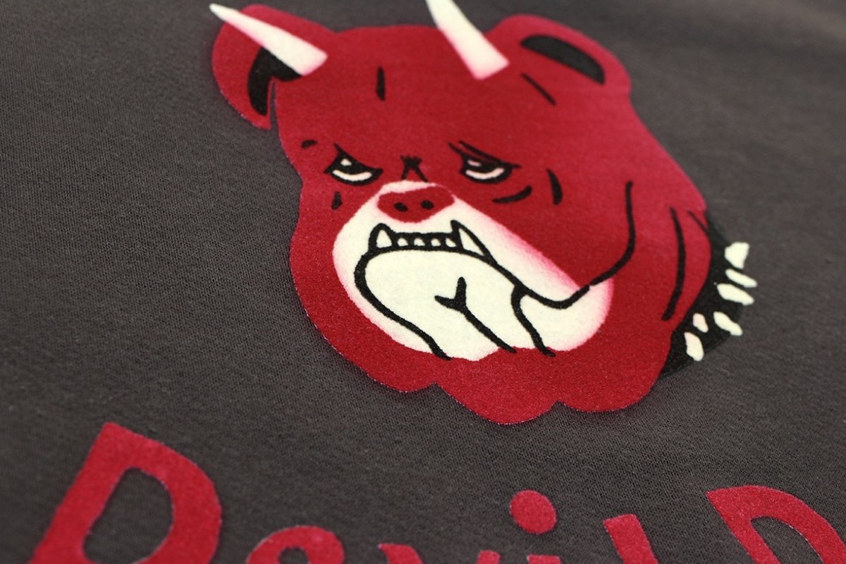 画像6: FREEWHEELERS & CO. ["Devil Dog" DOUBLE V SWEAT SHIRT #2534003 CHARCOAL BLACK×SOOT BLACK size.38,40,42] (6)