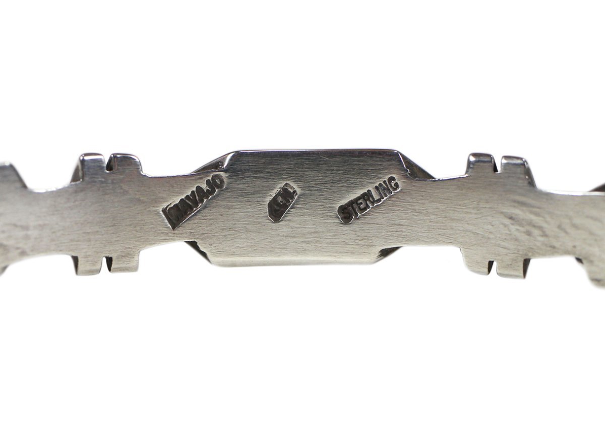 画像7: Navajo #2519 Jasper Nelson "Cut Out Triangle Bangle" (7)