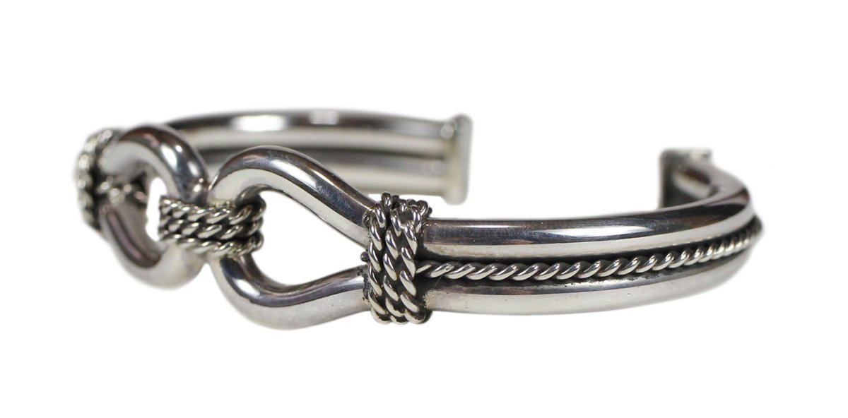 画像6: Navajo #2517 Steve Arviso "Horse Whisperer Bangle" (6)