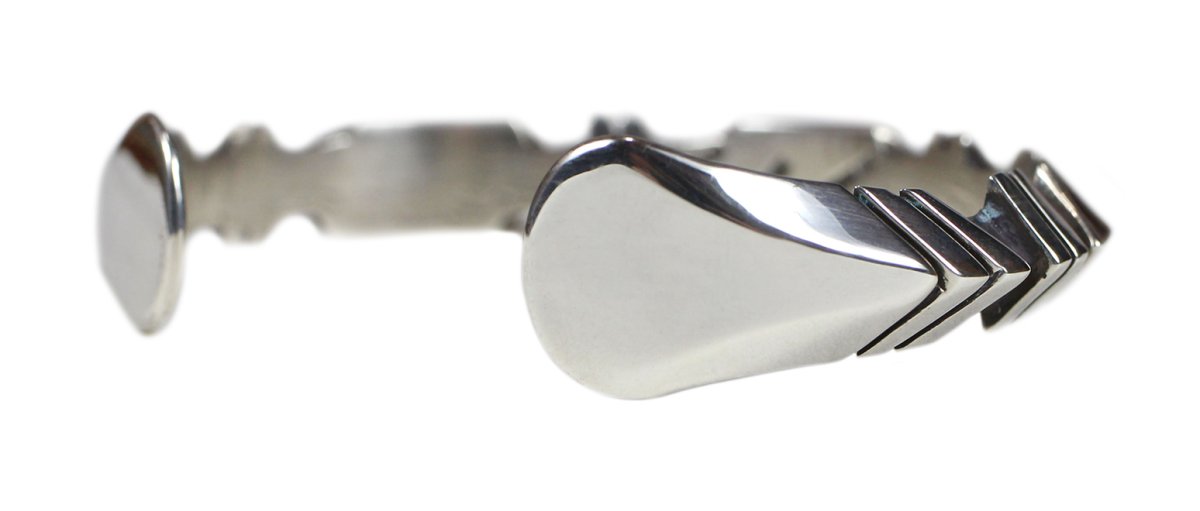 画像3: Navajo #2519 Jasper Nelson "Cut Out Triangle Bangle" (3)
