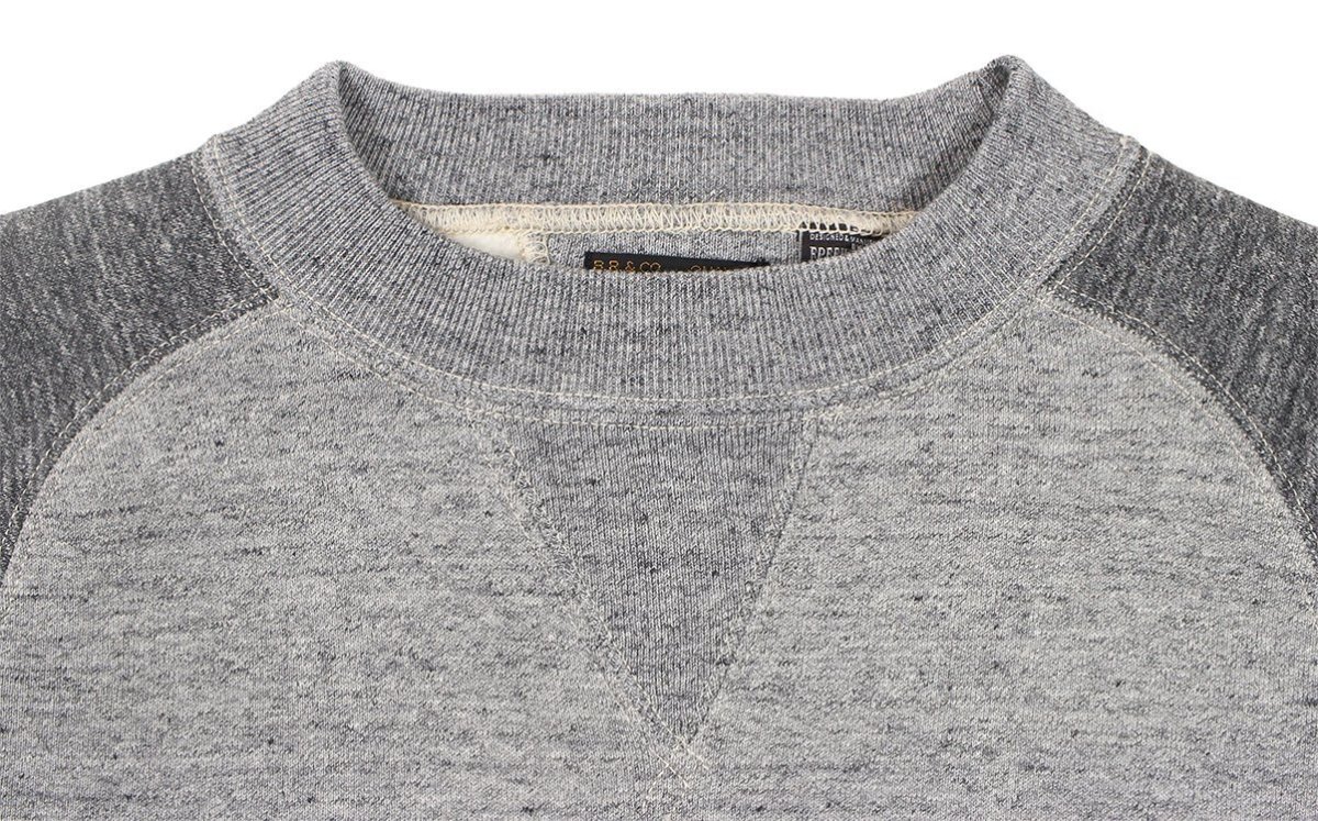画像3: FREEWHEELERS & CO. ["HARPER HOT IRONS V8" FREEDOM SLEEVE DOUBLE V SWEAT SHIRT #2534006 MIX GRAY×GRAINED CHARCOAL GRAY size.38] (3)