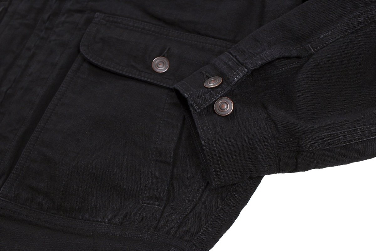 画像15: FREEWHEELERS & CO. ＜MOTOR PSYCLONE GARAGE SERIES＞ ["RISING FROM HELL" GARAGE WORKER JACKET #2531019 YARN-DYED RUDE BLACK size.40] (15)