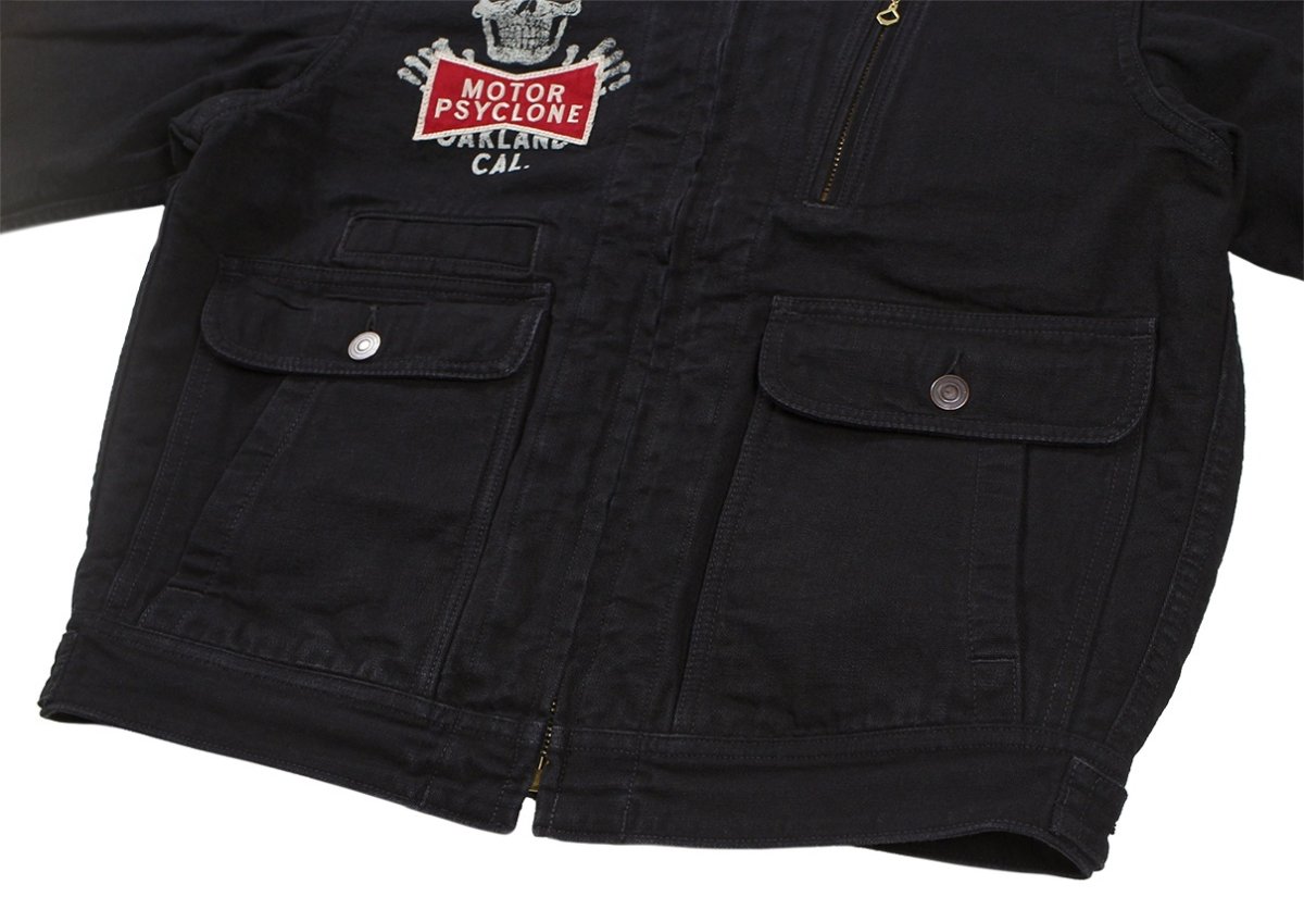 画像19: FREEWHEELERS & CO. ＜MOTOR PSYCLONE GARAGE SERIES＞ ["RISING FROM HELL" GARAGE WORKER JACKET #2531019 YARN-DYED RUDE BLACK size.40] (19)