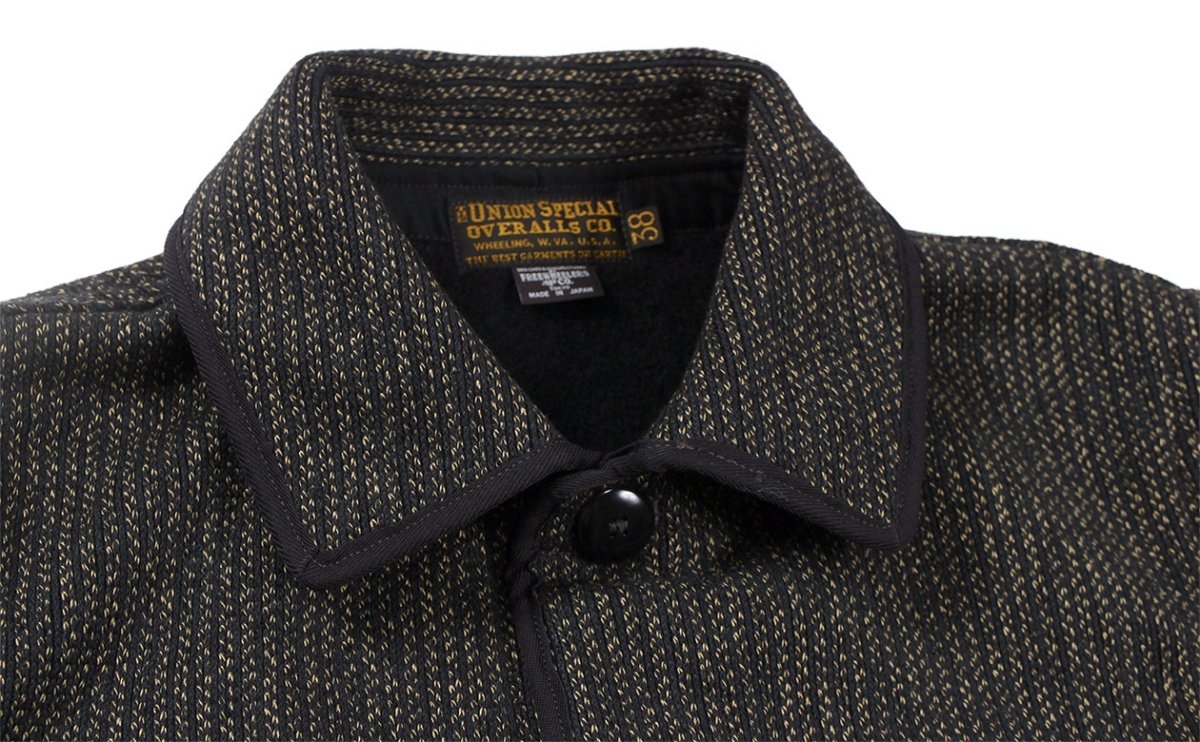 画像4: 【予約商品/12月頃〜再入荷予定】FREEWHEELERS & CO. ["LONGSHOREMAN" WINTER WORKER JACKET #2631014 GRAINED BLACK STRIPE×BLACK size.36,38,40,42,44] (4)