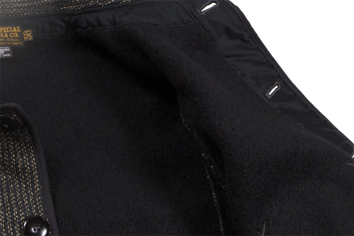 画像11: 【予約商品/12月頃〜再入荷予定】FREEWHEELERS & CO. ["LONGSHOREMAN" WINTER WORKER JACKET #2631014 GRAINED BLACK STRIPE×BLACK size.36,38,40,42,44] (11)