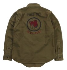 画像2: FREEWHEELERS & CO. [1944 U.S.M.C. Marine Scout Bombing SQ932 "TEUFELHUND" Gemsa #2533002 KHAKI OLIVE size.17] (2)