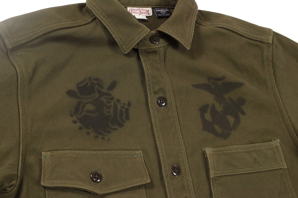 画像7: FREEWHEELERS & CO. [1944 U.S.M.C. Marine Scout Bombing SQ932 "TEUFELHUND" Gemsa #2533002 KHAKI OLIVE size.17] (7)