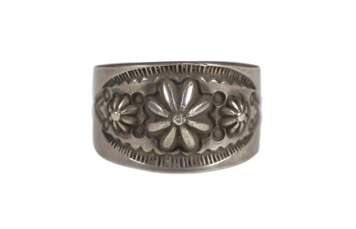画像1: Navajo #2605 Edison Sandy Smith "Embos & Stamp work Ring" 21号 (1)