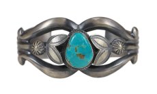 画像1: Navajo #2602 Henry Morgan "Turquoise Bangle (Kingman)" (1)