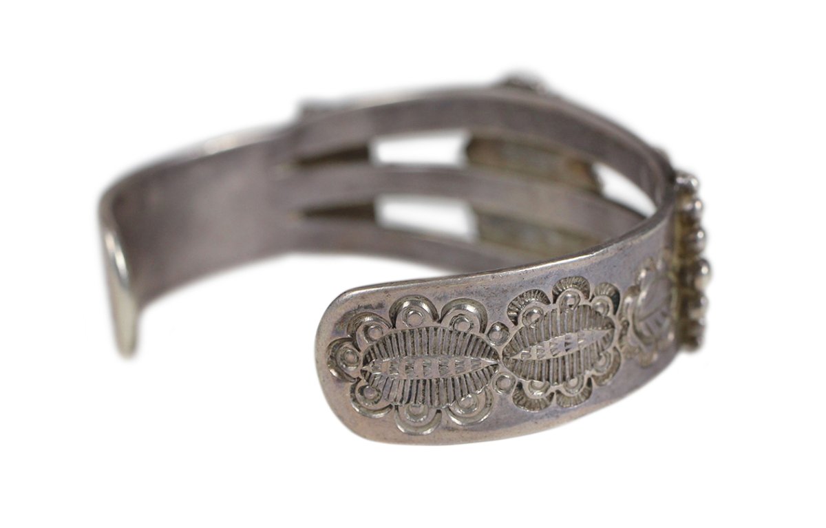 画像3: Navajo #2601 Glen Adakai 1940s "Fred Harvy Style Turquoise Bangle (Fox Turquoise)"  (3)