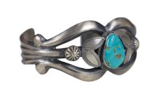 画像2: Navajo #2602 Henry Morgan "Turquoise Bangle (Kingman)" (2)