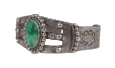 画像6: Navajo #2601 Glen Adakai 1940s "Fred Harvy Style Turquoise Bangle (Fox Turquoise)"  (6)