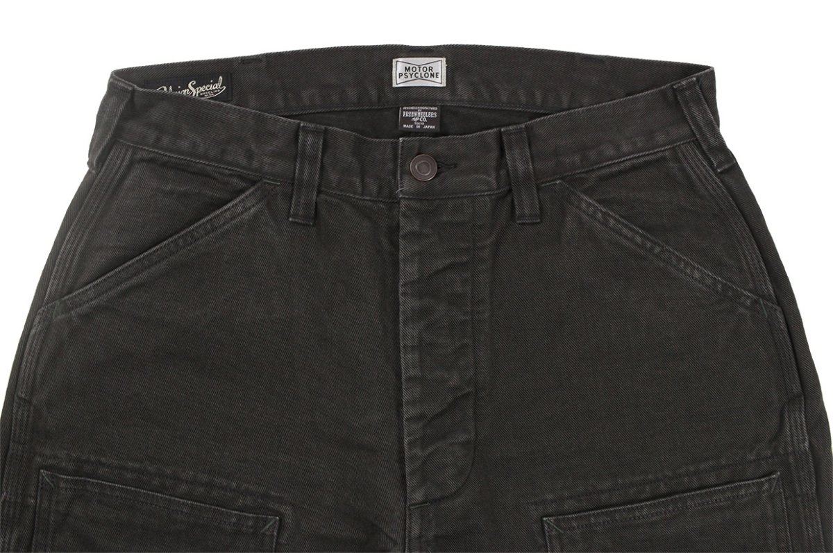 画像3: FREEWHEELERS & CO.＜MOTOR PSYCLONE GARAGE SERIES＞ ["BAKERSFIELD" CUT-LENGTH TROUSERS #2622009 YARN-DYED INK BLACK w.30,32,34,36] (3)