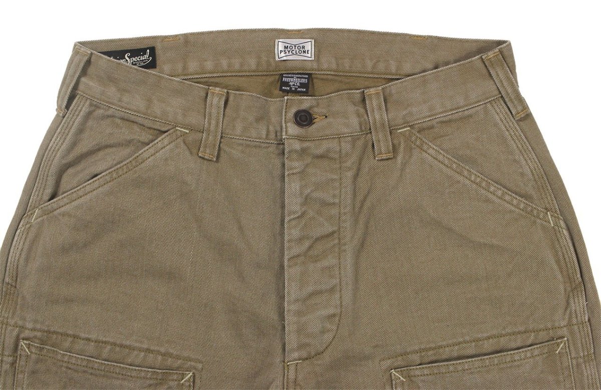 画像3: FREEWHEELERS & CO.＜MOTOR PSYCLONE GARAGE SERIES＞ ["BAKERSFIELD" CUT-LENGTH TROUSERS #2622009 YARN-DYED BEIGE w.36] (3)