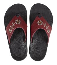 画像2: HTC × THE SANDALMAN ["BEACH WIDE" BURGUNDY×BLACK size.9] (2)