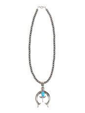 画像1: Navajo #2611 Mildred Parkhurst "Naja Necklace (Kingman Turquoise)"  (1)
