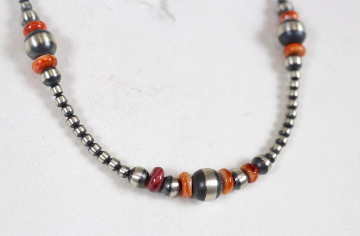 画像2: Navajo #2621 "Navajo Pearl × Beads Necklace"  (2)