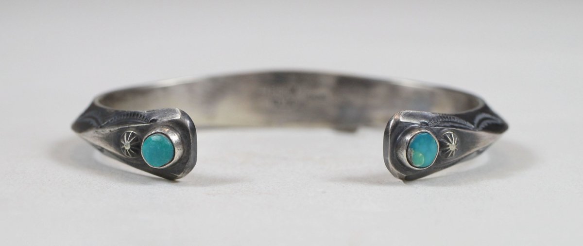 画像4: Navajo #2615 Fritson Toledo "Bangle (Fox Turquoise)" (4)
