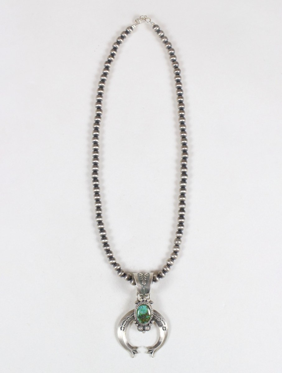 画像1: Navajo #2612 Samuel Yellowhair "Naja Necklace (Royston Turquoise)"  (1)
