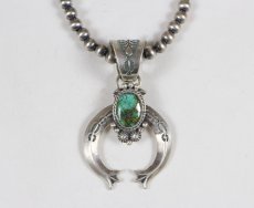 画像2: Navajo #2612 Samuel Yellowhair "Naja Necklace (Royston Turquoise)"  (2)