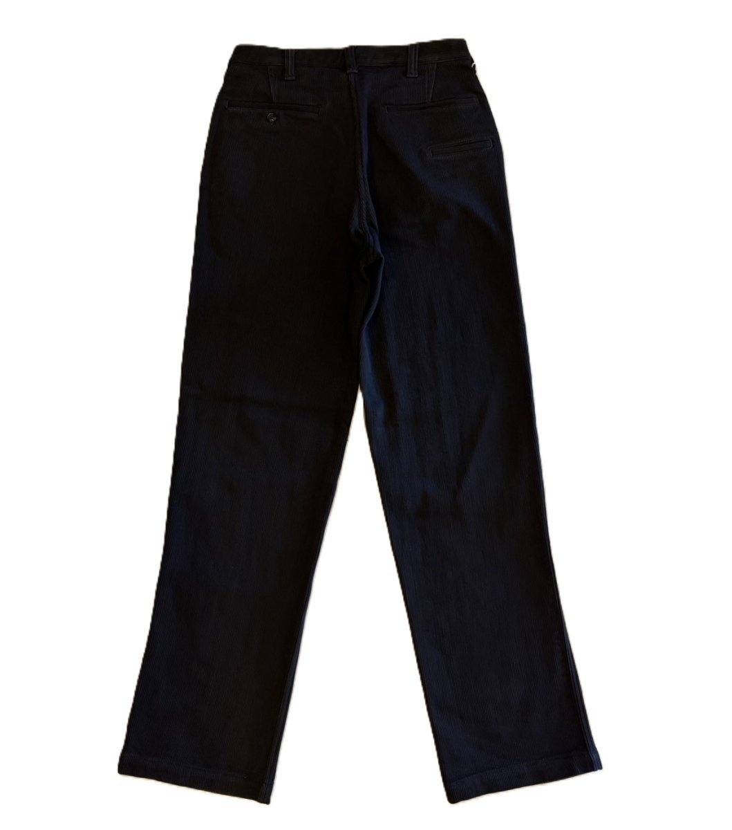 画像2: FREEWHEELERS & CO. ＜MOTOR PSYCLONE GARAGE SERIES＞ ["BLACK ROGUE" TROUSERS #2622008 YARN-DYED RUDE BLACK w.30,32,34,36] (2)