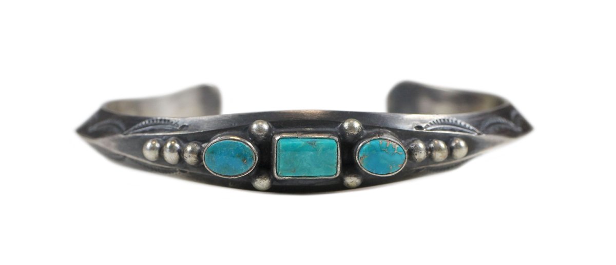 画像1: Navajo #2615 Fritson Toledo "Bangle (Fox Turquoise)" (1)