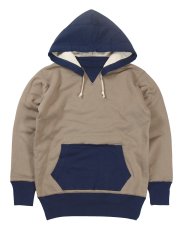 画像1: FREEWHEELERS & CO. ["AFTER HOOD SWEAT SHIRT SET-IN SLEEVE" DOUBLE FACE #2634004 MEDIUM GRAY×OLD NAVY×DRY CREAM size.40,42] (1)