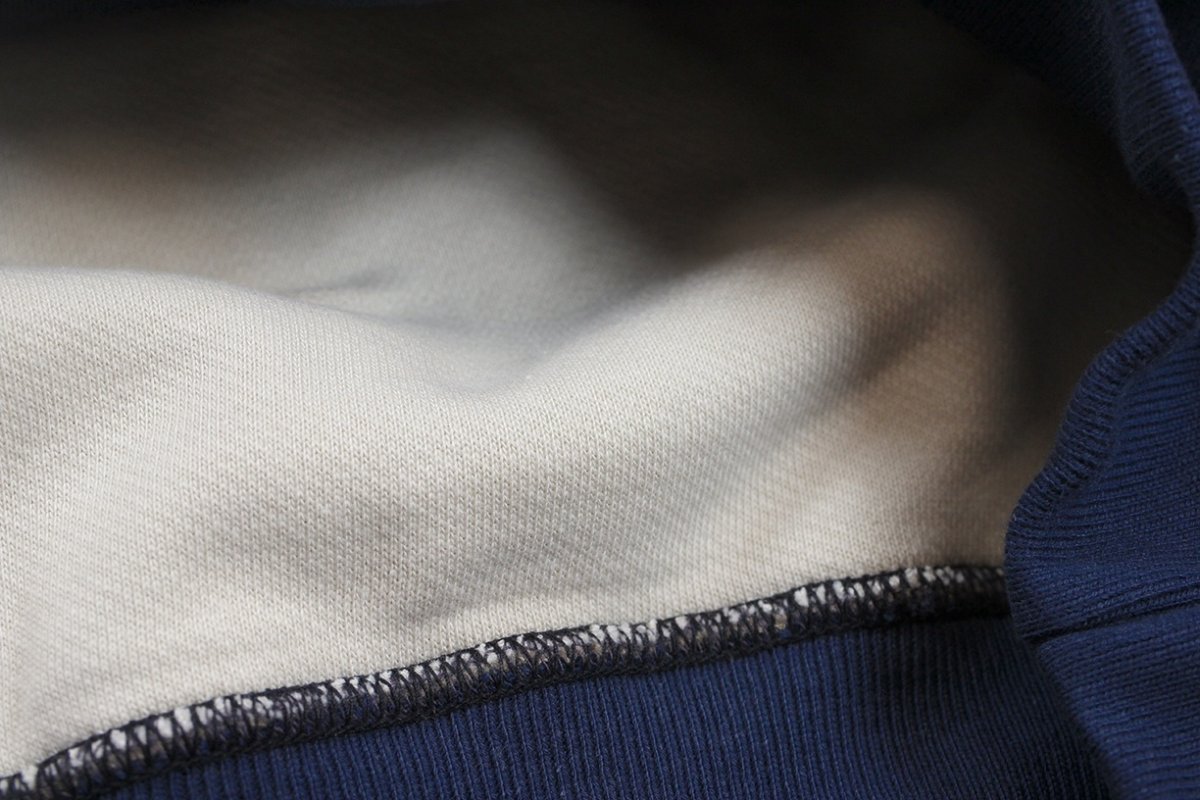 画像11: FREEWHEELERS & CO. ["AFTER HOOD SWEAT SHIRT SET-IN SLEEVE" DOUBLE FACE #2634004 MEDIUM GRAY×OLD NAVY×DRY CREAM size.40,42] (11)