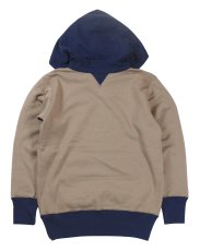 画像2: FREEWHEELERS & CO. ["AFTER HOOD SWEAT SHIRT SET-IN SLEEVE" DOUBLE FACE #2634004 MEDIUM GRAY×OLD NAVY×DRY CREAM size.40,42] (2)