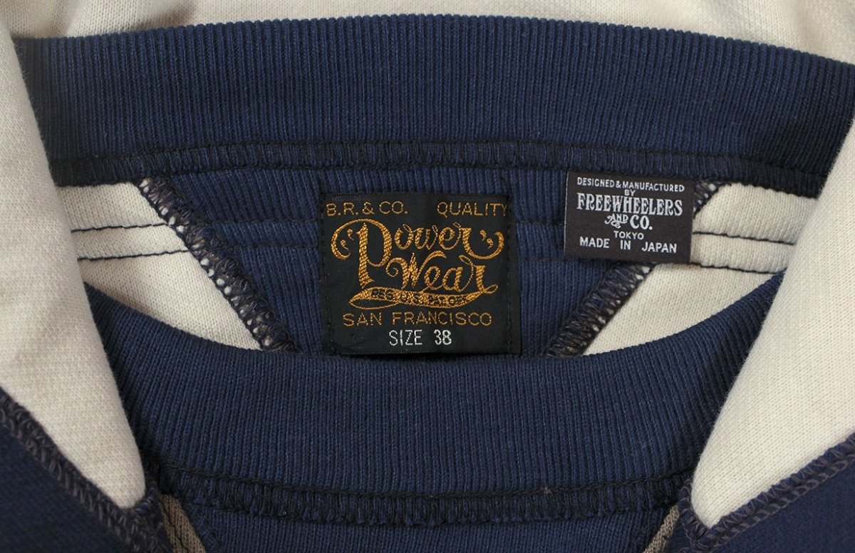 画像5: FREEWHEELERS & CO. ["AFTER HOOD SWEAT SHIRT SET-IN SLEEVE" DOUBLE FACE #2634004 MEDIUM GRAY×OLD NAVY×DRY CREAM size.40,42] (5)